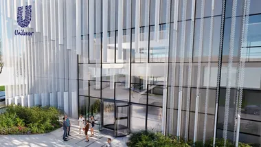 ภาพดิจิทัลที่แสดงให้เห็นว่าศูนย์ผลิตน้ำหอมของ Unilever จะมีลักษณะอย่างไร